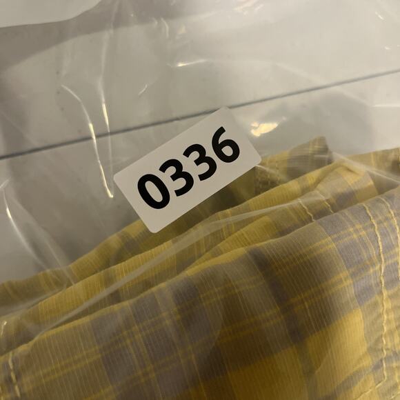 LL Bean Shirt Men's XXL Button Up Yellow Plaid Short Sleeve Linen Cotton Preppy - Picture 11 of 11